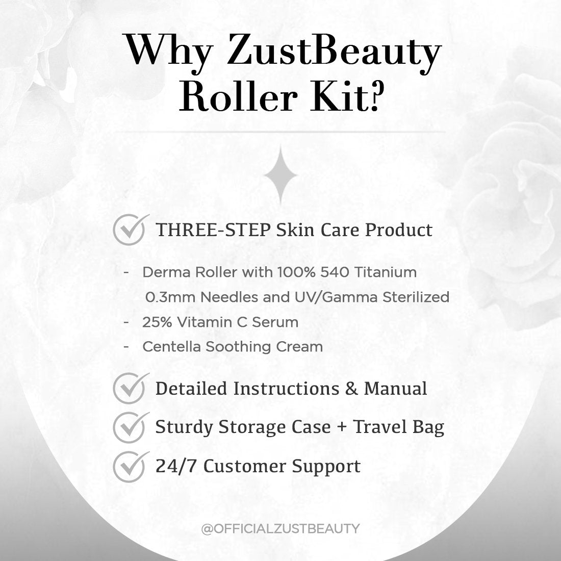 Wrinkle Reducing Derma Roller Kit - ZustBlack