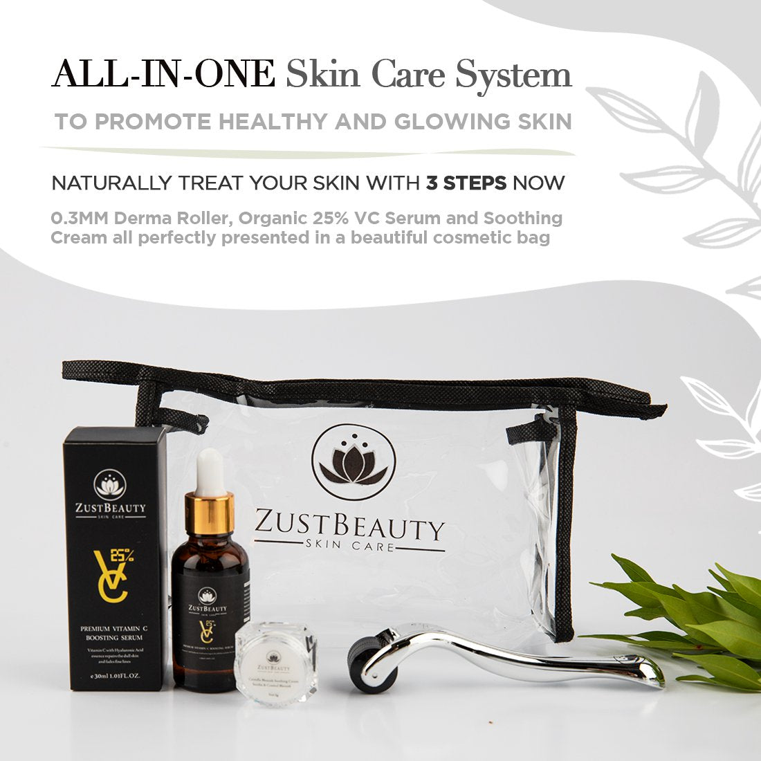 Wrinkle Reducing Derma Roller Kit - ZustBlack